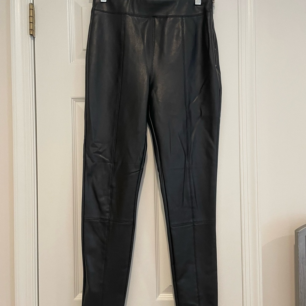 Black Faux Leather Leggings